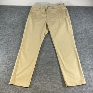 J.Crew 770 Straight Tech Chino Pants Mens 38x32 Khaki Stretch Casual Flat Front